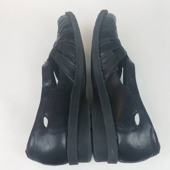 Clarks Bendables Black Leather Fishermen Sandals 9 - Picture 3 of 8